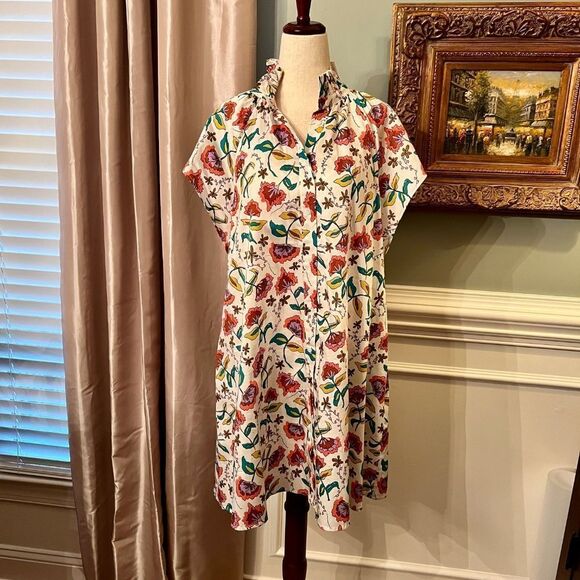 NWOT Crosby by Mollie Burch Wilhelmina Dress in Woodcut Floral Size SMALL - Picture 4 of 5